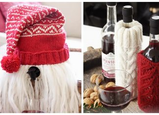 Knit Christmas Wine Cozy Free Knitting Patterns Knit Christmas Wine Cozy Free Knitting Patterns