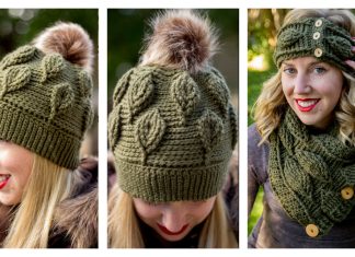 Crochet Autumn Leaf Beanie & Headband Free Crochet Patterns – Video Autumn Leaf Beanie & Headband Set Free Crochet Pattern Video Tutorial