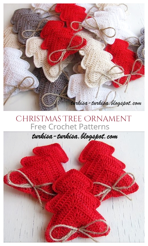 Crochet Mini Christmas Tree Ornament Free Crochet Patterns