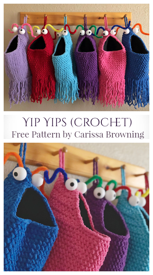 Yip Yips Hanging Basket Free Crochet Pattern