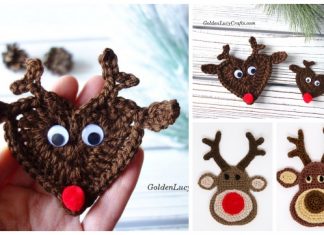 Christmas Crochet Reindeer Applique Free Crochet Patterns Christmas Crochet Reindeer Applique Free Crochet Patterns