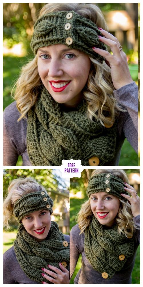 Crochet Autumn Leaf Beanie & Headband Set Free Crochet Patterns