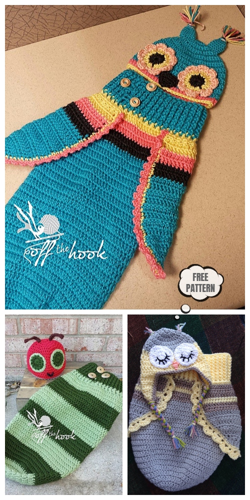 Crochet Baby Owl Cocoon & Hat Free Crochet Pattern