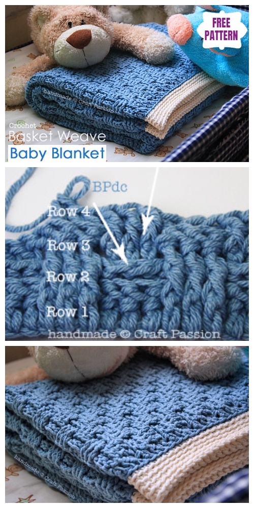 Crochet Basket Weave Baby Blanket Free Crochet Pattern