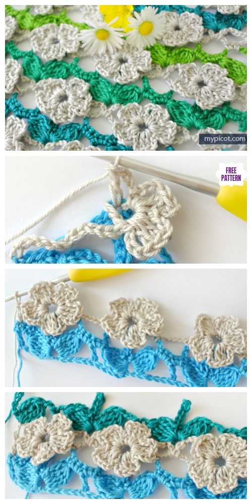 Crochet Flower Stitch Free Crochet Patternf