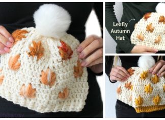 Leaf Stitch Beanie Hat Free Crochet Pattern + Video Crochet Leaf Stitch Beanie Hat Free Crochet Patterns - Video