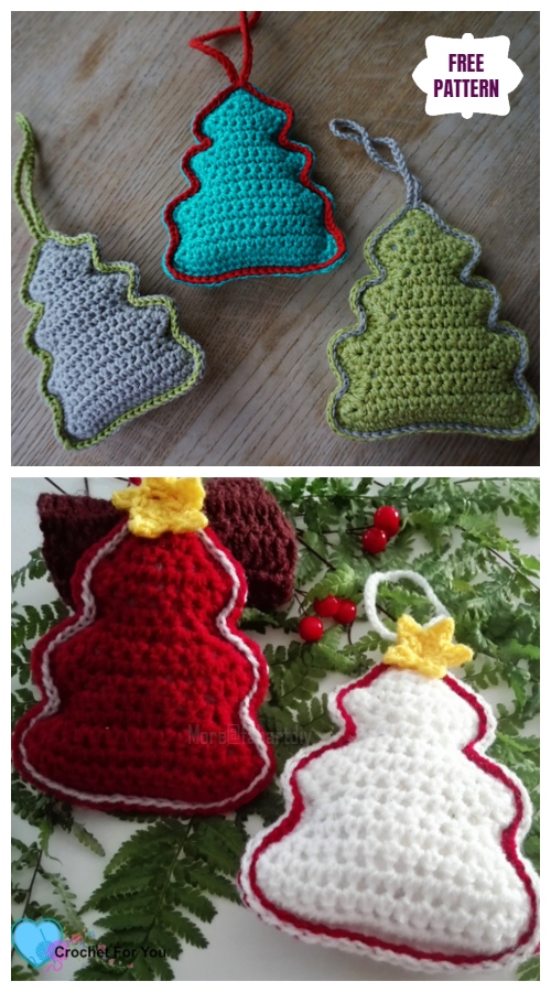 Crochet Mini Christmas Tree Ornament Free Crochet Patterns