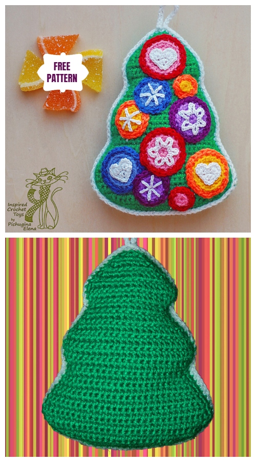 Crochet Mini Christmas Tree Ornament Free Crochet Patterns