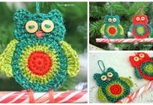 Crochet Owl Candy Cane Ornaments Free Crochet Pattern Crochet Owl Candy Cane Ornaments Free Crochet Pattern