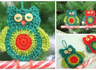 Crochet Owl Candy Cane Ornaments Free Crochet Pattern Crochet Owl Candy Cane Ornaments Free Crochet Pattern