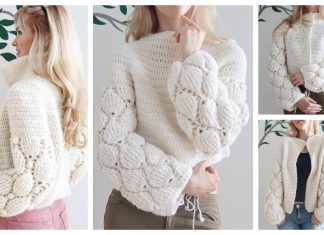 Crochet Women Cardigan Figs Free Crochet Pattern – Video Crochet Women Cardigan Figs Free Crochet Pattern - Video