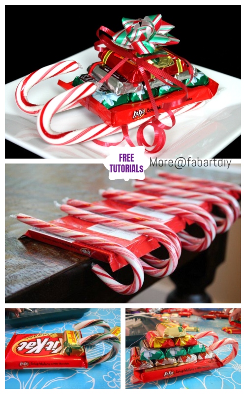 DIY Candy Cane Sleighs Christmas Gift Tutorials – Video