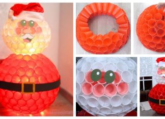 DIY Christmas Plastic Cup Santa Light Tutorial – Video DIY Christmas Plastic Cup Santa Light Tutorial - Video