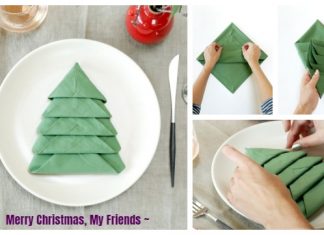 DIY Christmas Tree Napkin Folding Tutorial DIY Christmas Tree Napkin Folding Tutorial - Video