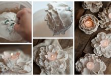 DIY Plaster Dipped Flower Votives Tutorial DIY Plaster Dipped Flower Votives Tutorial