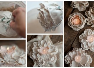 DIY Plaster Dipped Flower Votives Tutorial DIY Plaster Dipped Flower Votives Tutorial