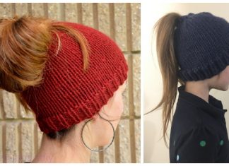 Easy Knit Messy Bun Hat Free Knitting Patterns Easy Knit Messy Bun Hat Free Knitting Patterns