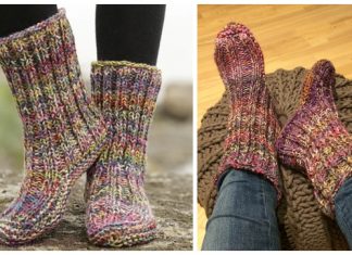 Knit Ribbed Garter Stitch Slippers Free Knitting Pattern Knit Ribbed Garter Stitch Slippers Free Knitting Pattern