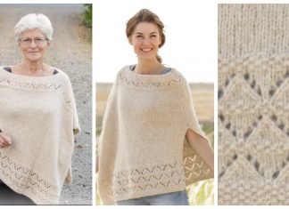 Knit Seed Stitch Lace Poncho Free Knitting Pattern Knit Seed Stitch Lace Poncho Free Knitting Pattern