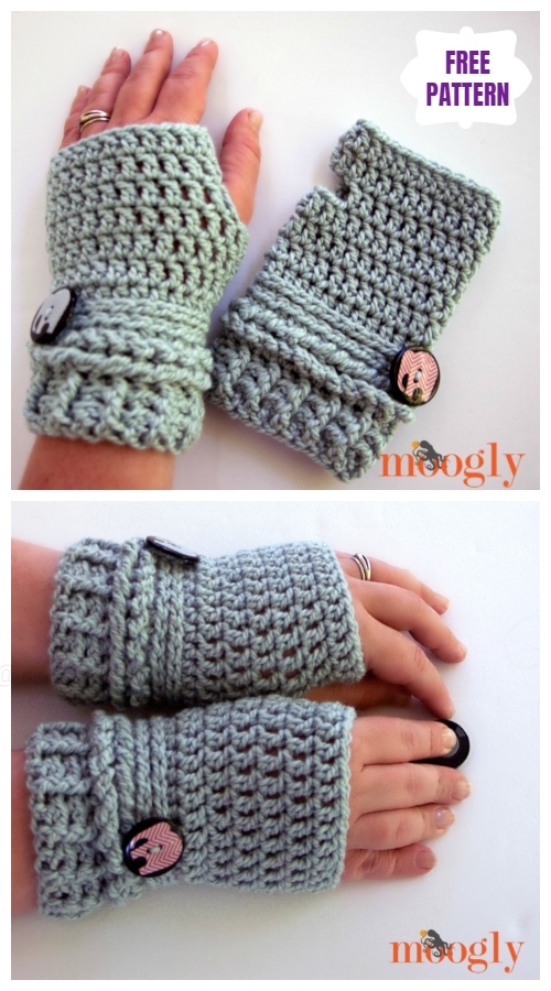 Crochet Ups & Downs Slouchy Hat & Gloves Set Free Crochet Patterns