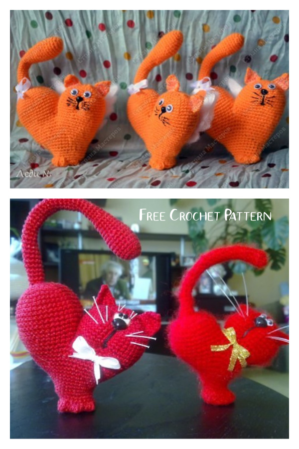 Crochet Valentine Heart Cat Amigurumi Free Pattern