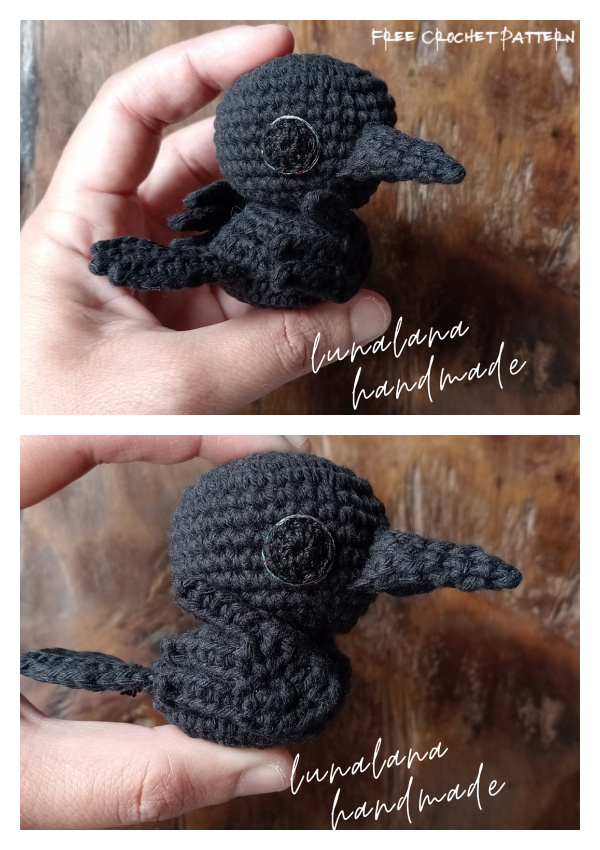 Crochet Cuervo Crow Amigurumi Free Pattern