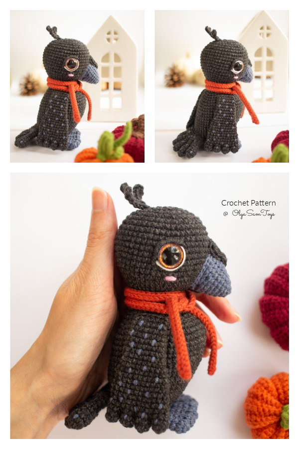 Bird Raven / Crow Crochet Amigurumi Pattern