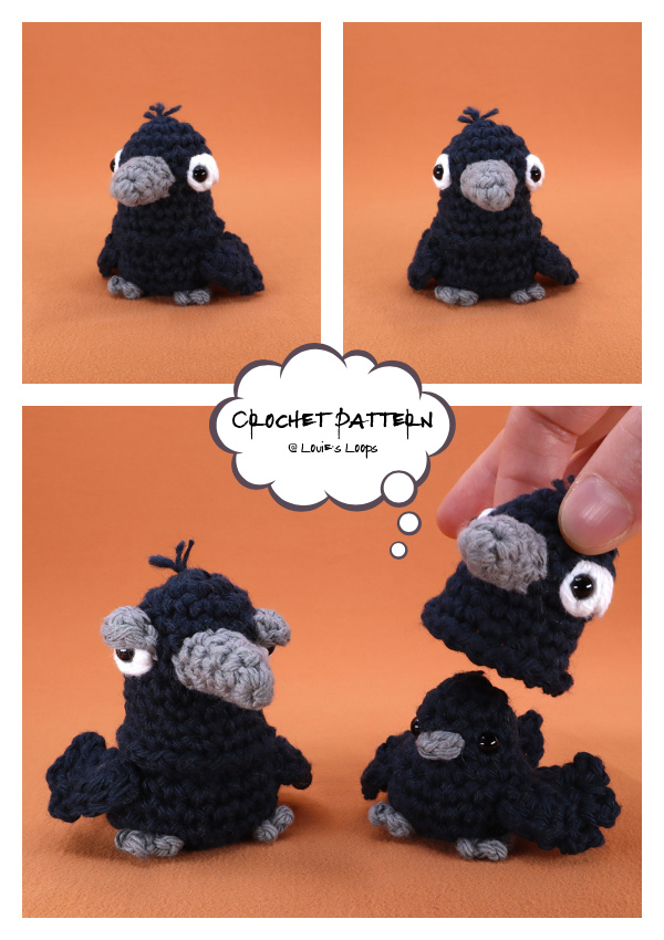 Crochet Crow Birb Amigurumi Pattern