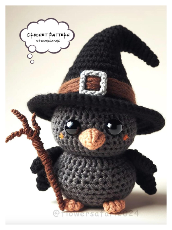 Crochet Crow Wizard Amigurumi Pattern