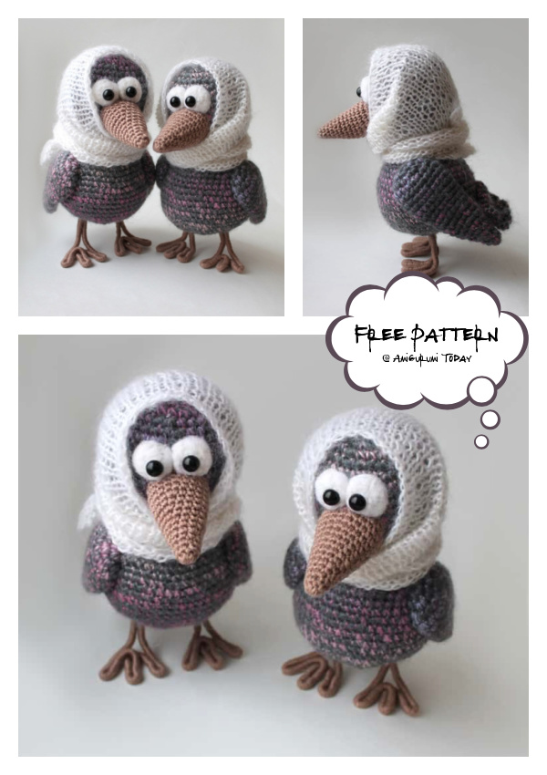 Crochet Curious Crow Amigurumi Free Pattern