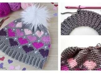 Twitterpated Heart Beanie Hat Free Crochet Pattern Twitterpated Heart Beanie Hat Free Crochet Pattern