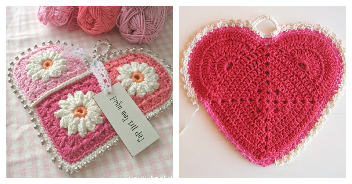 Granny Square Heart, Free Crochet Pattern