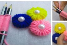 Amazing Hand Embroidery Flower DIY Tutorial – Video Amazing Hand Embroidery Flower DIY Tutorial - Video
