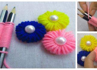 Amazing Hand Embroidery Flower DIY Tutorial – Video Amazing Hand Embroidery Flower DIY Tutorial - Video