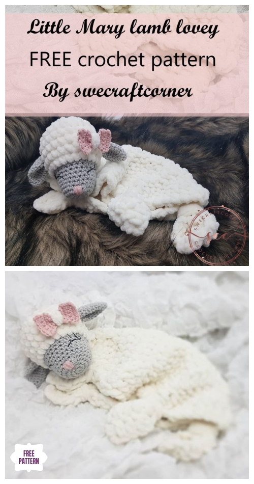 Crochet Chunky Little Lamb Lovey Free Crochet Pattern