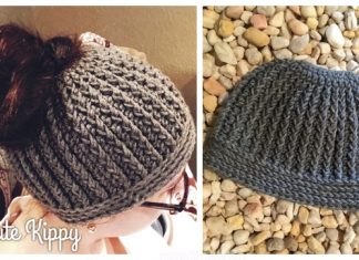Crochet Gina Messy Bun Hat Free Crochet Pattern Crochet Gina Messy Bun Hat Free Crochet Pattern