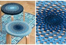 Granny Stitch Mandala Stool Cover Free Crochet Pattern Crochet Granny Stitch Mandala Stool Cover Free Crochet Pattern