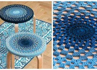 Granny Stitch Mandala Stool Cover Free Crochet Pattern Crochet Granny Stitch Mandala Stool Cover Free Crochet Pattern