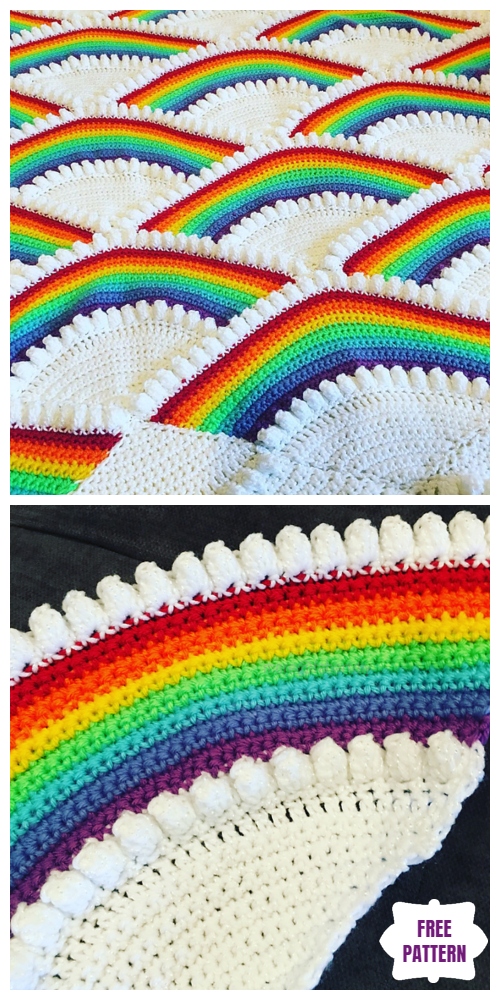 Crochet Rainbow Afghan Free Crochet Pattern