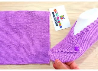 Knit Mesh Square Slippers Free Knitting Pattern + Video Knit Mesh Square Slippers Free Knitting Pattern