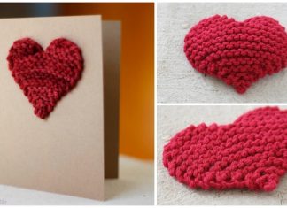 Knit Valentine Heart Applique Free Knitting Patterns Knit Valentine Heart Applique Free Knitting Patterns