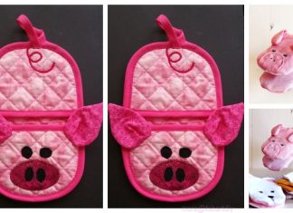 DIY Pig Oven Mitt / Potholder Sew Patterns DIY Pig Oven Mitt Sew Patterns
