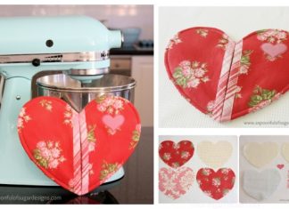 Quilted Valentine Heart Potholder Sew Free Patterns DIY Quilted Valentine Heart Potholder Sew Free Patterns & Tutorials
