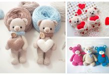 10 Crochet Valentine Teddy Bear Amigurumi Free Patterns & Paid Crochet Valentine Teddy Bear Amigurumi Free Patterns