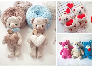 10 Crochet Valentine Teddy Bear Amigurumi Free Patterns & Paid Crochet Valentine Teddy Bear Amigurumi Free Patterns