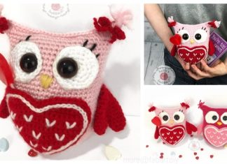 Valentine Owl Caddy Amigurumi Free Crochet Pattern