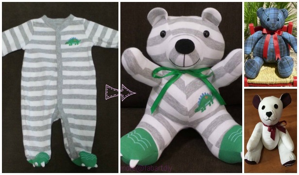Renovation Of Old Clothes Memory Bear Sewing Template - With Instructions