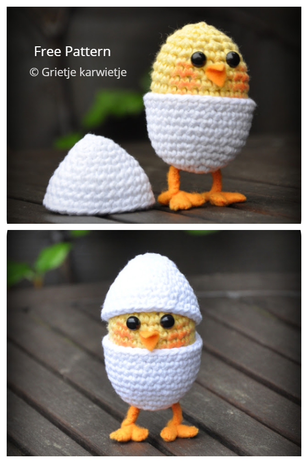 Crochet Easter Chick Egg Amigurumi Free Patterns