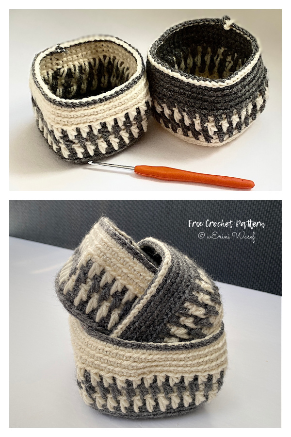 Trio Nesting Baskets Free Crochet Patterns