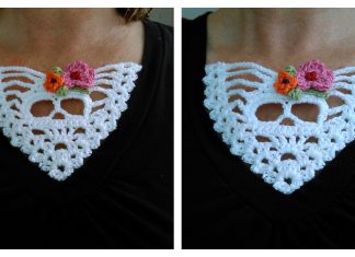 Crochet Skull T-shirt Panel Free Crochet Pattern Skull Barefoot Sandal Free Crochet Pattern and MoreSkull T-shirt Panel Free Crochet Pattern